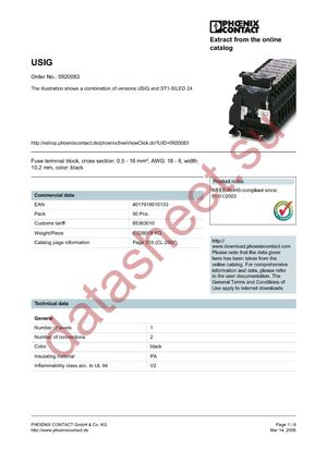 0920083 datasheet  